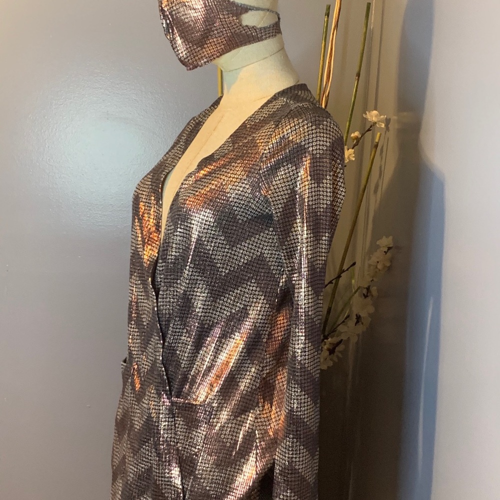 Seductive Brown& Sliver Sequin One Set - image 1